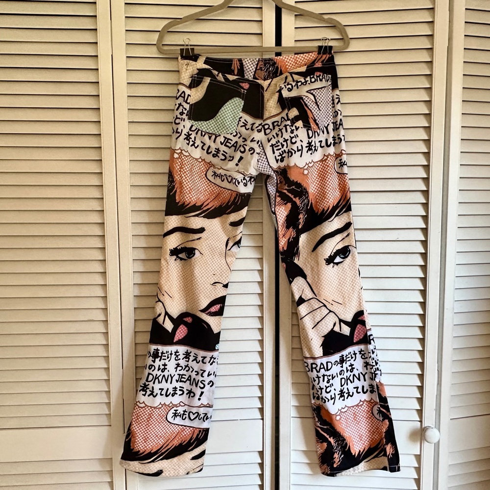 DKNY vintage Pop Art Pants Lichtenstein